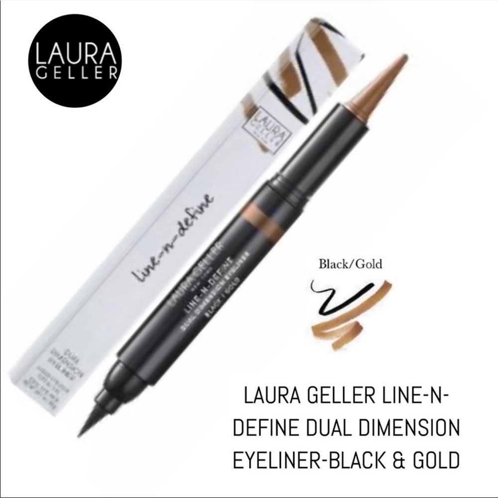 ✨ Laura Geller Line-N-Define Dual Dimension Eyeliner - Black/Gold - Picture 6 of 11